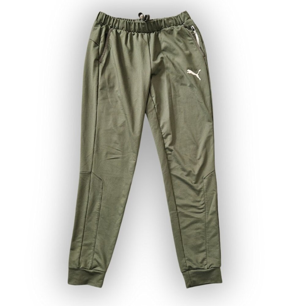 PUMA MILITARY GREEN ATHLETIC JOGGERS SIZE LARGE